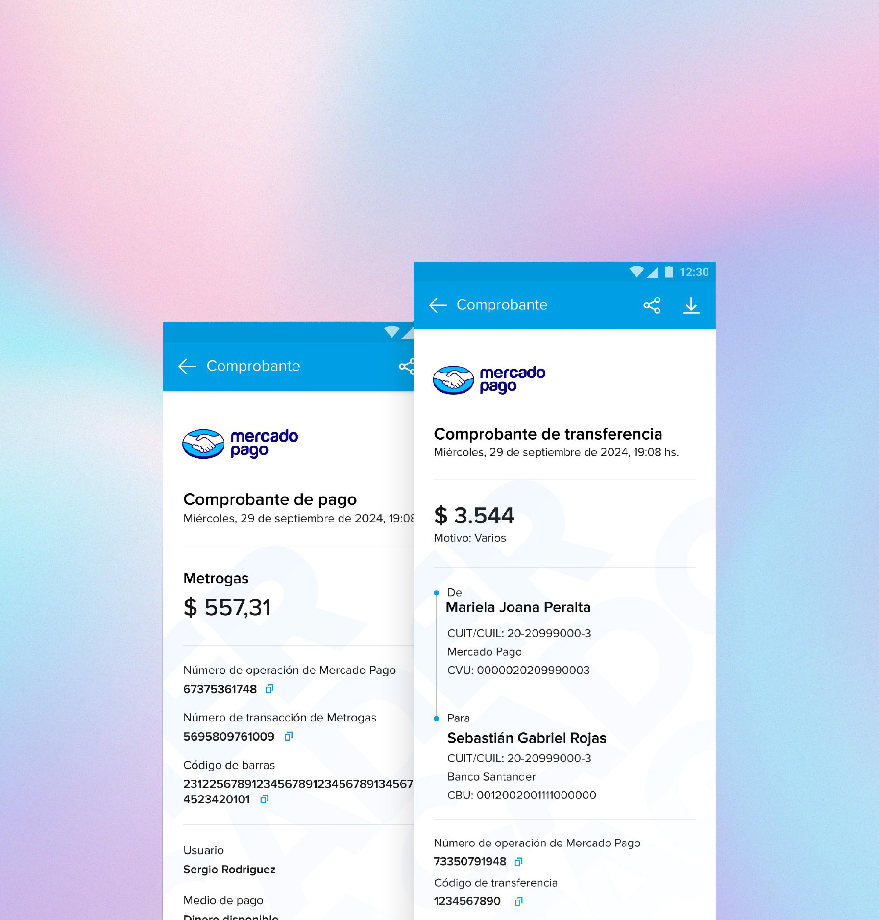 Digital receipts standardization for Mercado Pago